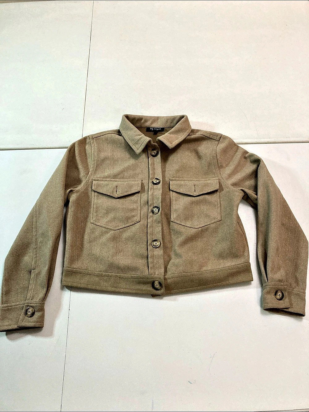 Lily Morgan Utility Jacket in Brown Size Medium